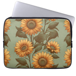 Capa Para Notebook Sálvia e Girassóis II