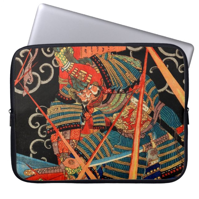 CAPA PARA NOTEBOOK SAMURAI LUTANDO CONTRA MONSTRO (Frente)