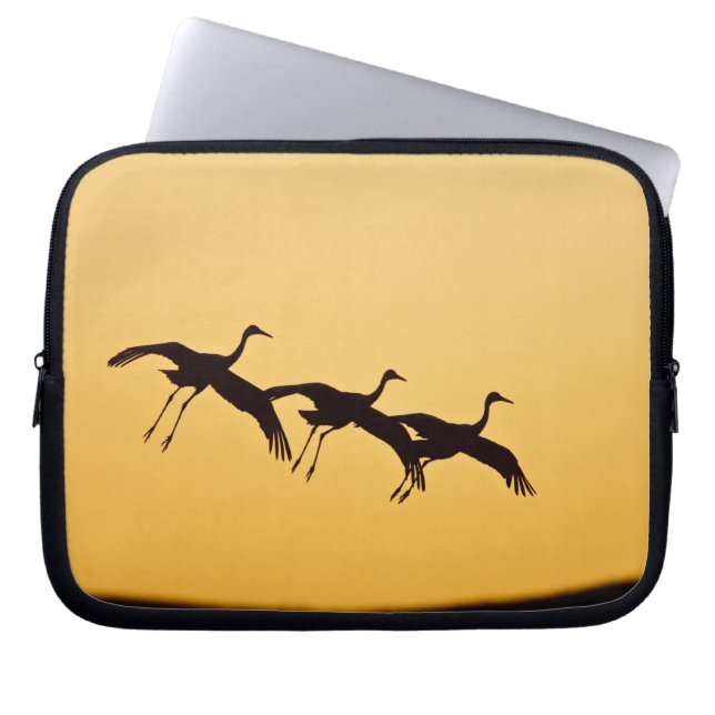Capa Para Notebook Sandhill Crane pousa no pôr do sol (Frente)