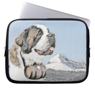 Capa Para Notebook Santo Bernard Painting - Arte Cachorra Original