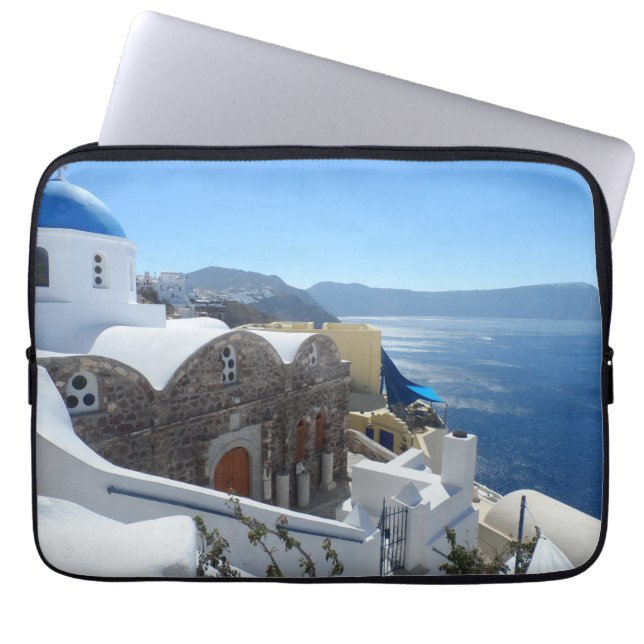 Capa Para Notebook Santorini, Grécia (Frente)