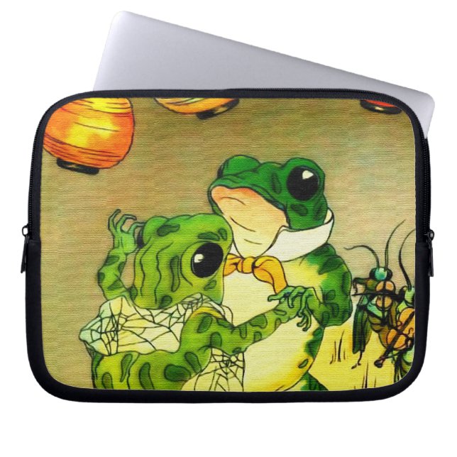 Capa Para Notebook Sapos dançantes (Frente)