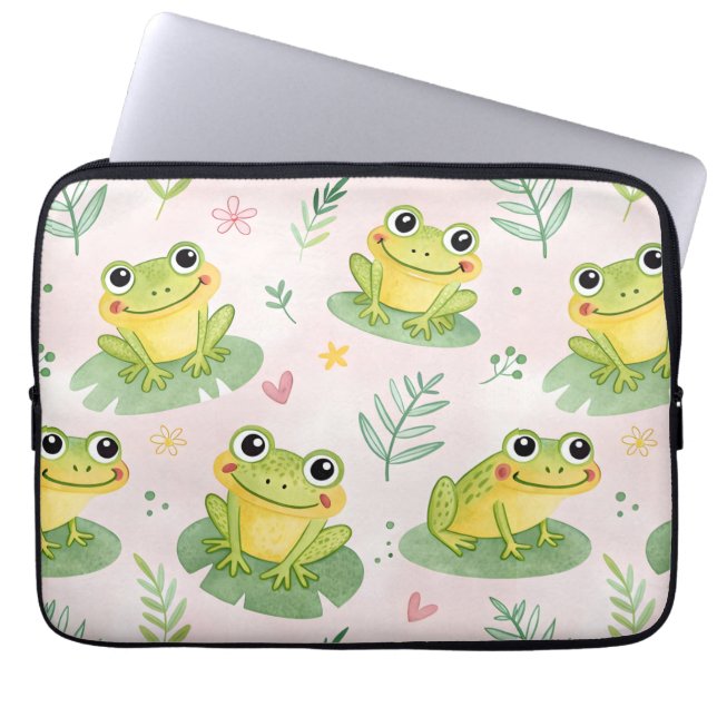 Capa Para Notebook Sapos fofos Padrão (Frente)