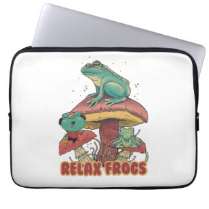 Capa Para Notebook sapos para animais de estimação relaxam