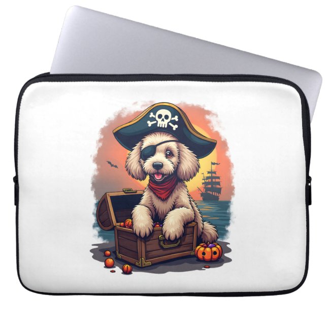 Capa Para Notebook Saque do Poodle Pirata (Frente)