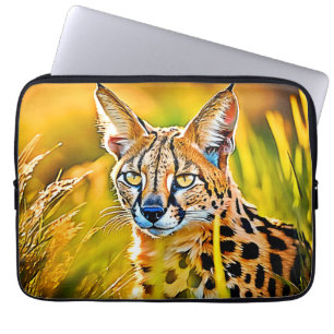 Capa Para Notebook Savannah Serval Wildcat Design