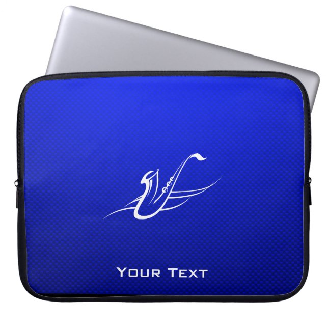 Capa Para Notebook Saxofone azul (Frente)