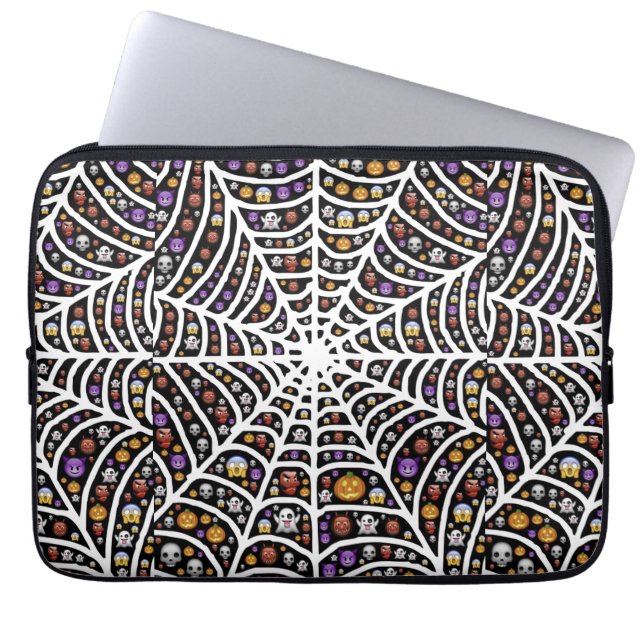 Capa Para Notebook Scary Spooky Cobweb Collage (Frente)