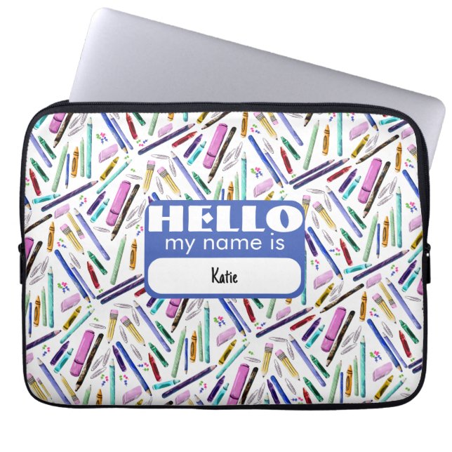 Capa Para Notebook School supplies pattern (Frente)