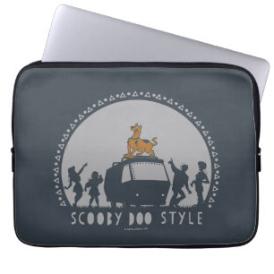 Capa Para Notebook Scooby-Doo Estilo Tribal Van Silhueta
