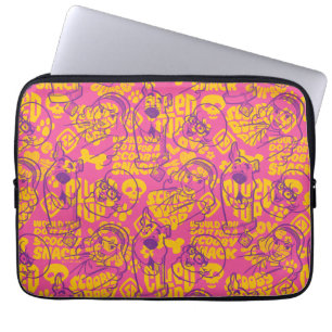 Capa Para Notebook Scooby-Doo Padrão de Flor Funky