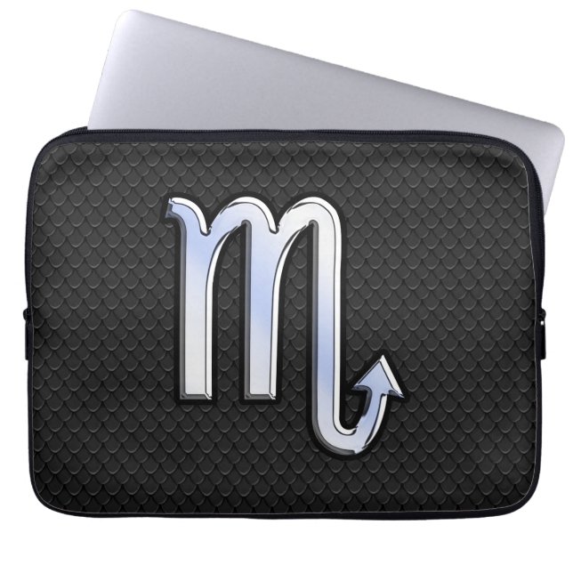 Capa Para Notebook Scorpio Zodiac Chrome Like on Cobra Skyle (Frente)