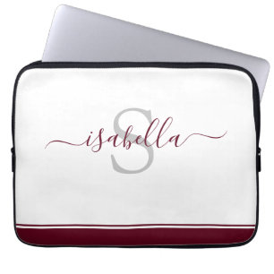 Capa Para Notebook Script Elegante Inicial Monograma