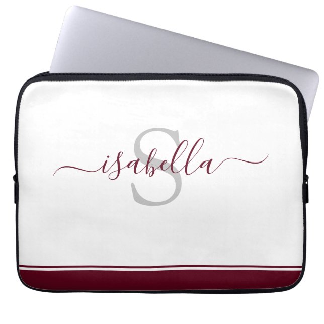 Capa Para Notebook Script Elegante Inicial Monograma (Frente)
