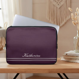 Capa Para Notebook Script Name Minimalist Plum