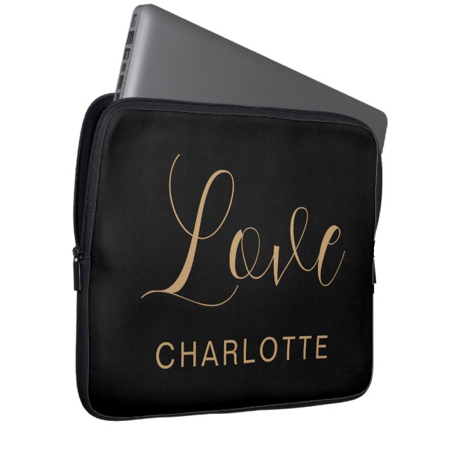 Capa Para Notebook Script Personalizado Romântico Símbolo de Amor Mod (Frente Esquerda)