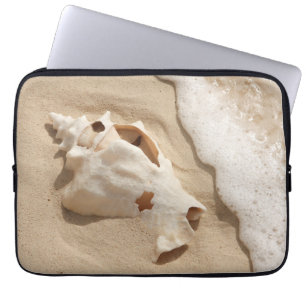 Capa Para Notebook Seashell na ilha das Caraíbas grande do turco da