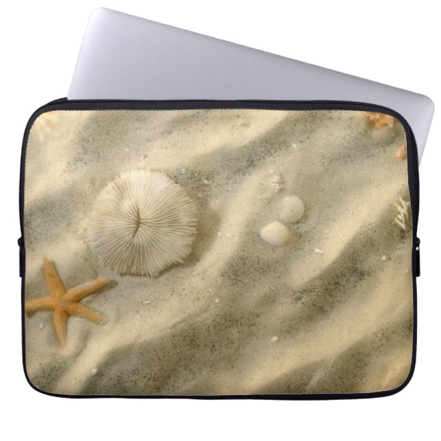Capa Para Notebook Seashells na areia (Frente)