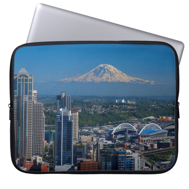 Capa Para Notebook Seattle com o Monte Rainier Fotografia Laptop Slee (Frente)