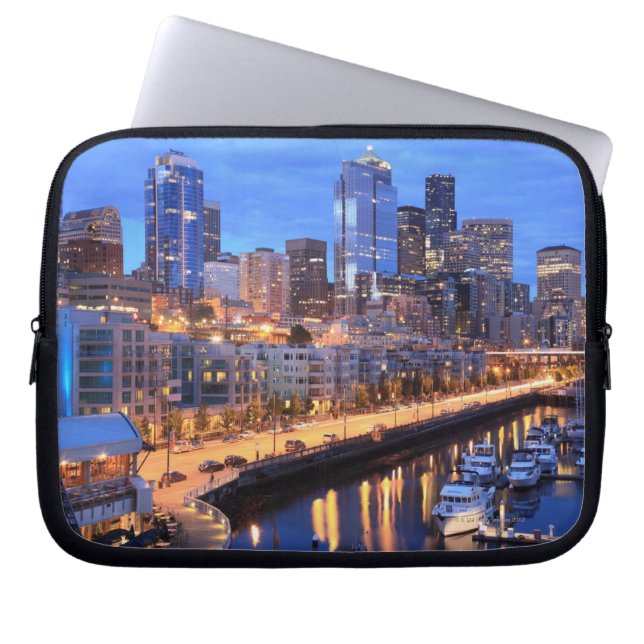 Capa Para Notebook Seattle skyline e porto, estado de Washington (Frente)