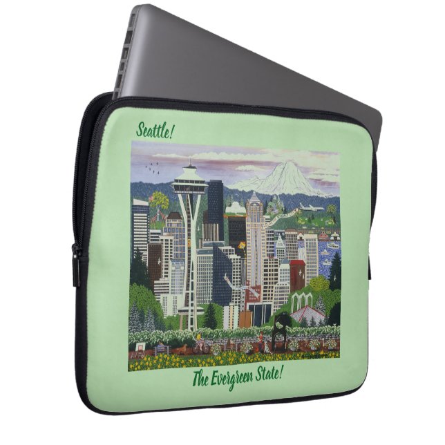 Capa Para Notebook Seattle Washington (Frente Esquerda)
