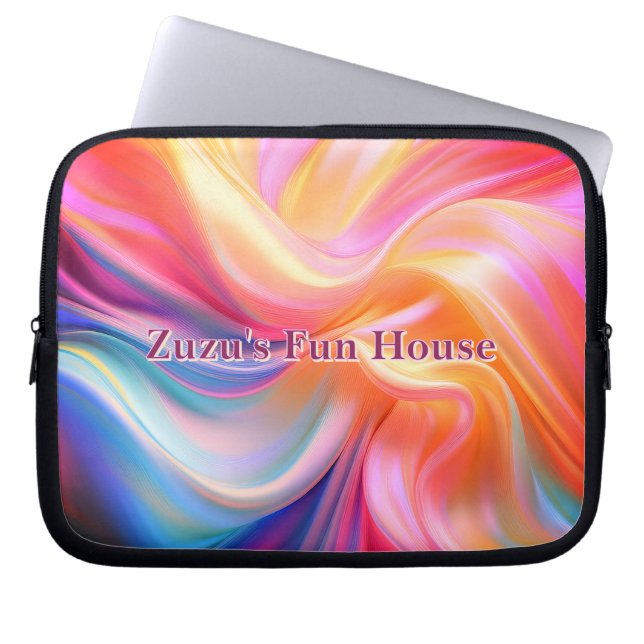 Capa Para Notebook Seda Colorida Pastel (Frente)