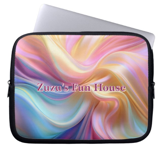 Capa Para Notebook Seda Colorida Pastel (Frente)