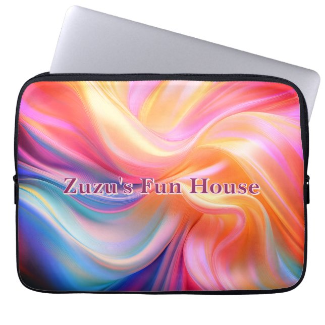 Capa Para Notebook Seda Colorida Pastel (Frente)