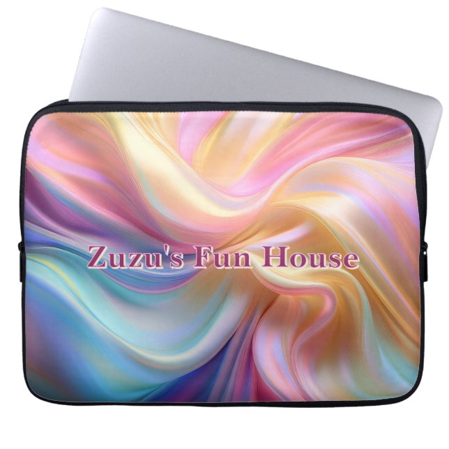 Capa Para Notebook Seda Colorida Pastel (Frente)