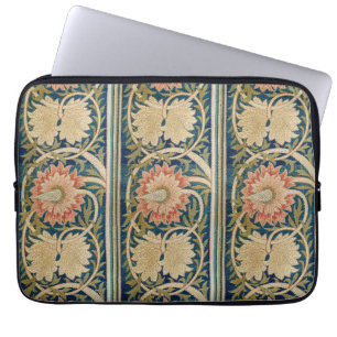Capa Para Notebook Seda Floral Bordada Antiga William Morris Pink