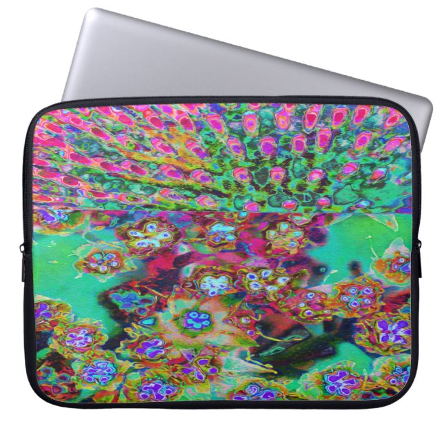 Capa Para Notebook Sedum Roxo Groovy Abstrato Psicodélico (Frente)