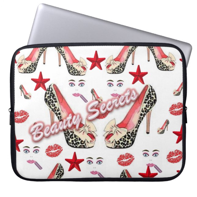 Capa Para Notebook Segredos de beleza bolsa de laptop (Frente)