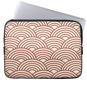 Capa Para Notebook Seigaiha Wave Rust Terracotta