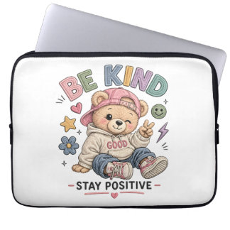 Capa Para Notebook Seja Gentil Fique Positivo Urso de Pelúcia PNG | M
