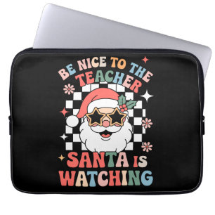 Capa Para Notebook Seja Legal Com O Professor Papai Noel Está Observa