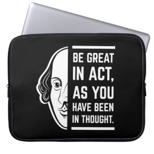 Capa Para Notebook Seja Ótimo no Ato Citação Teatral Shakespeare