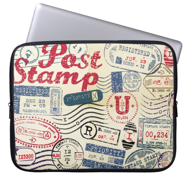 Capa Para Notebook Selos de posto retrorreflectores, coleção de vinta (Frente)
