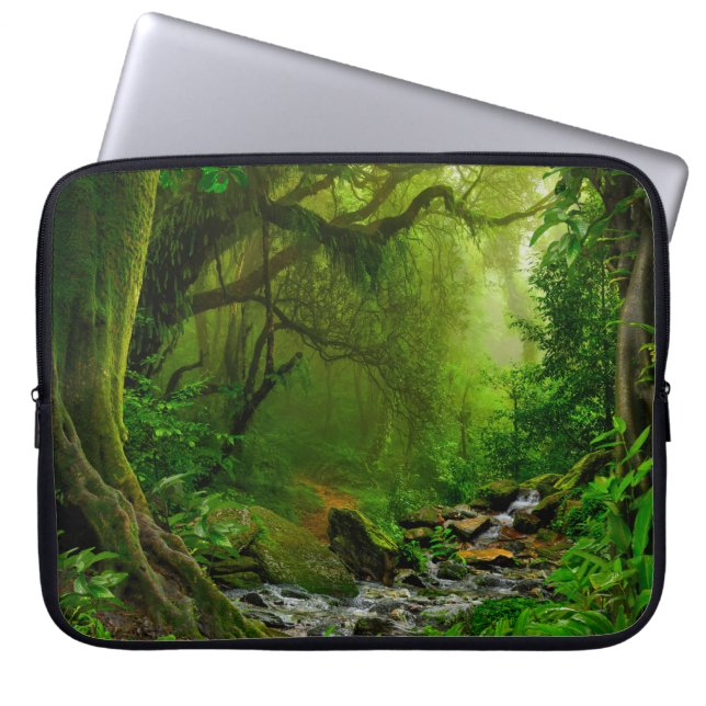 Capa Para Notebook Selva do Nepal com selva de rios, floresta, terra, (Frente)