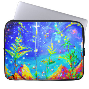 Capa Para Notebook "Selva Estrelada" Pintura Bonita. Comprar Agora