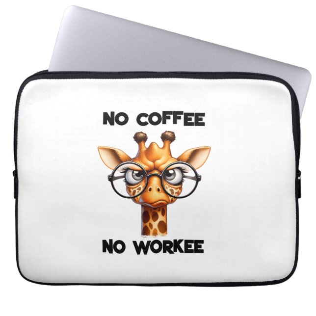 Capa Para Notebook Sem café, não funcionava engraçado dizer sem café (Frente)