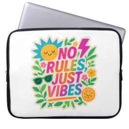 Capa Para Notebook Sem Regras Apenas Vibes - Gradiente Neon Kawaii-Pu