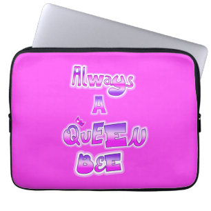 Capa Para Notebook Sempre uma bolsa de laptop rosa quente de abelha r