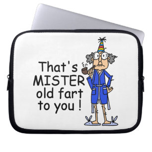Capa Para Notebook Senhor Velho Fart Aniversário Humor
