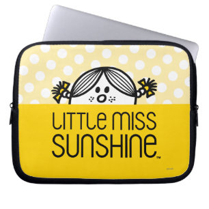 Capa Para Notebook Senhorita pequena Luz do sol Peeking Sobre Nome