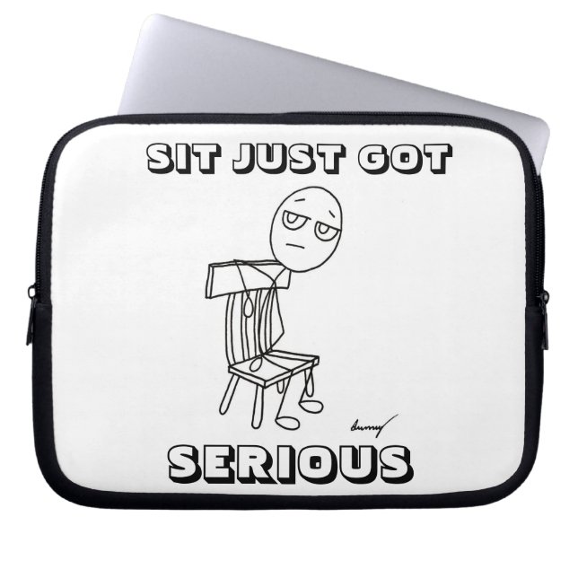 Capa Para Notebook SENTA SÓ TEM Bolsa de laptop SÉRIA (Frente)