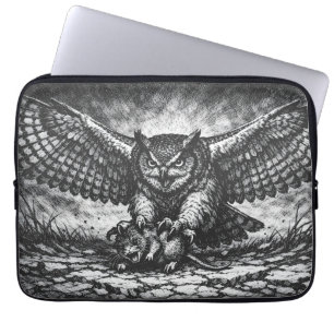 Capa Para Notebook Sentinela de Coruja Alada por BurnsInHell