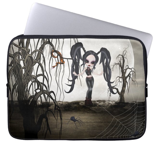 Capa Para Notebook Sepia Gótico Girl (Frente)