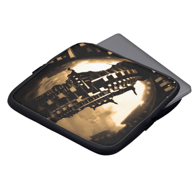 Capa Para Notebook Sepia Steampunk  (Frente Topo)