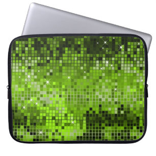 Capa Para Notebook Sequências Verdes Metálicas Parecem Espelhos Disco