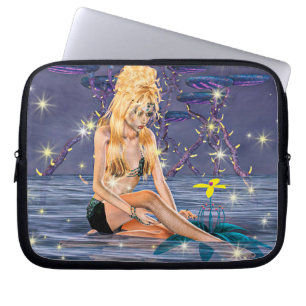 Capa Para Notebook Sereia Dourada